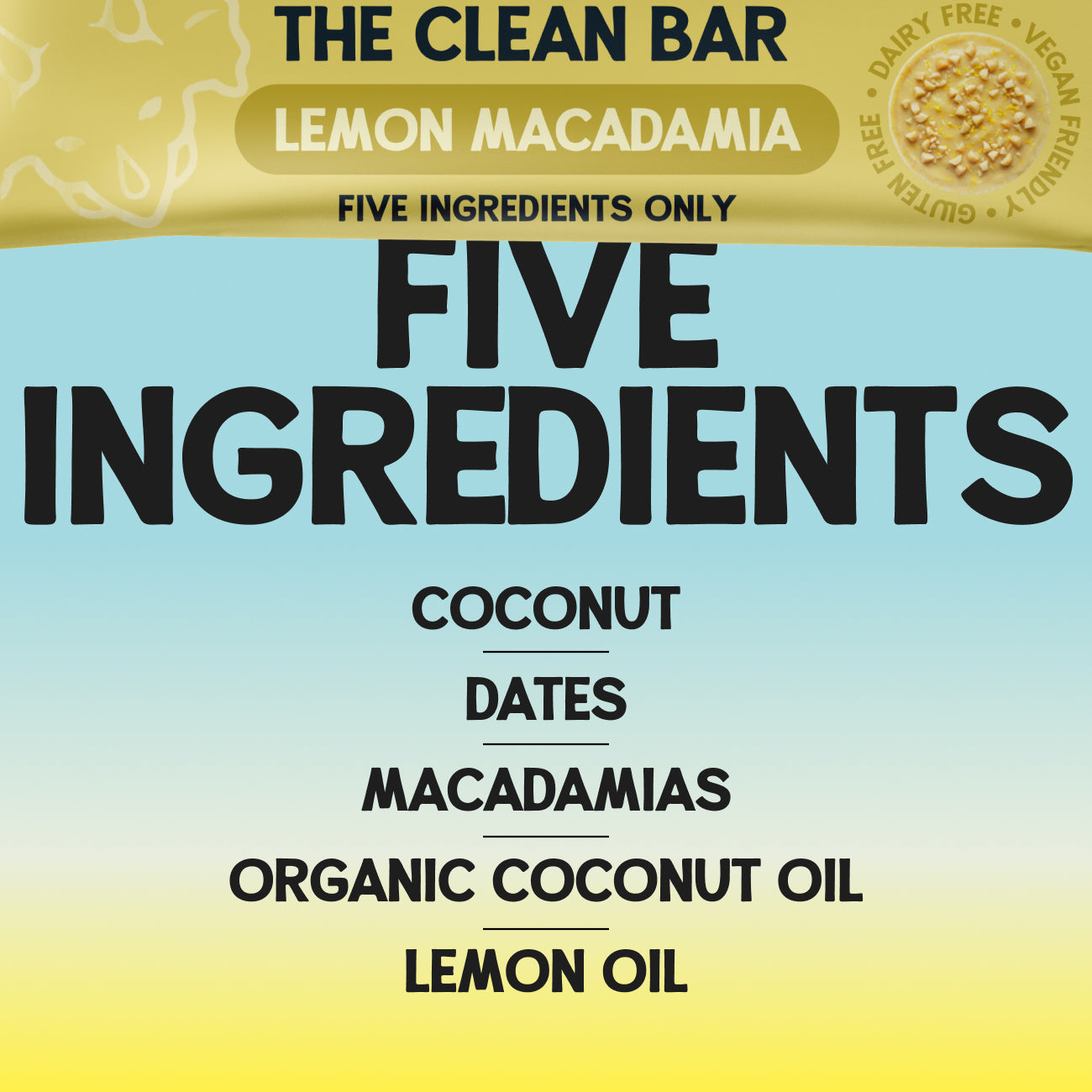 Lemon & Macadamia Clean Bar x 12