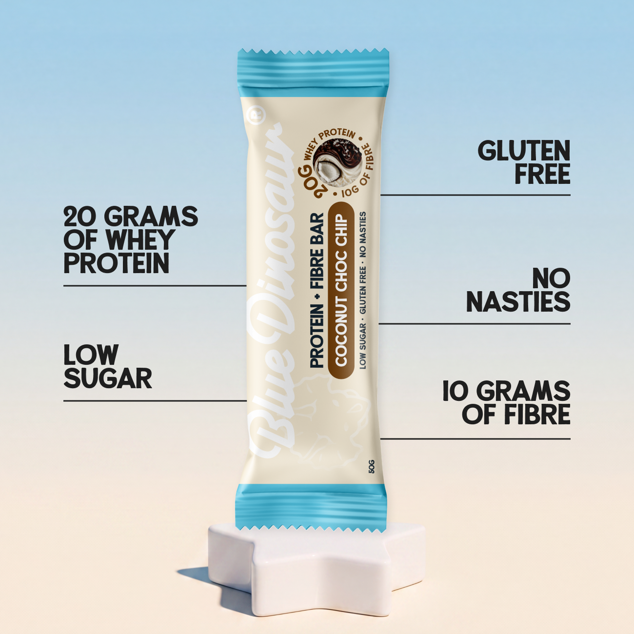 Coconut Choc Chip Protein + Fibre Bars x 12