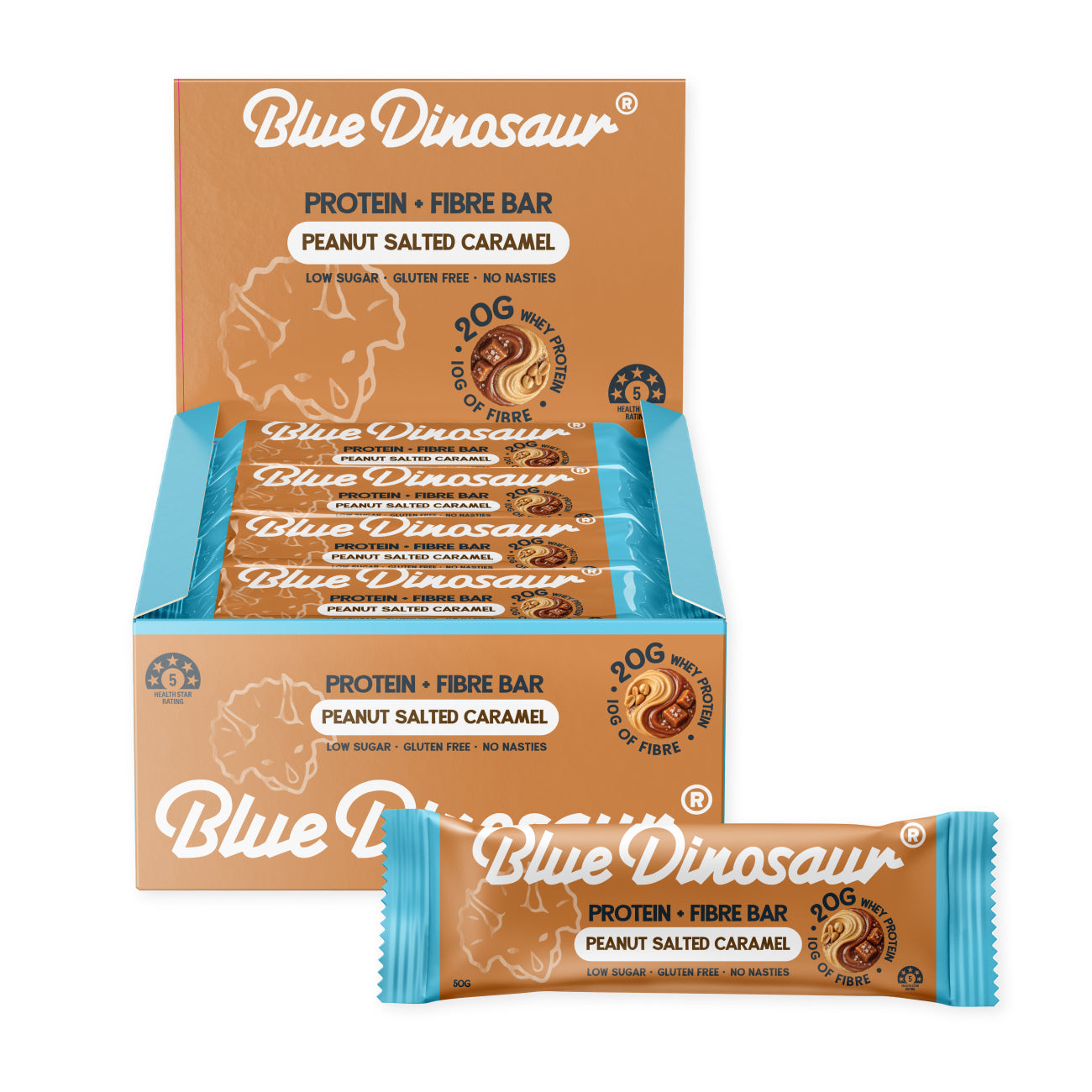 Peanut Salted Caramel Protein + Fibre Bars x 12