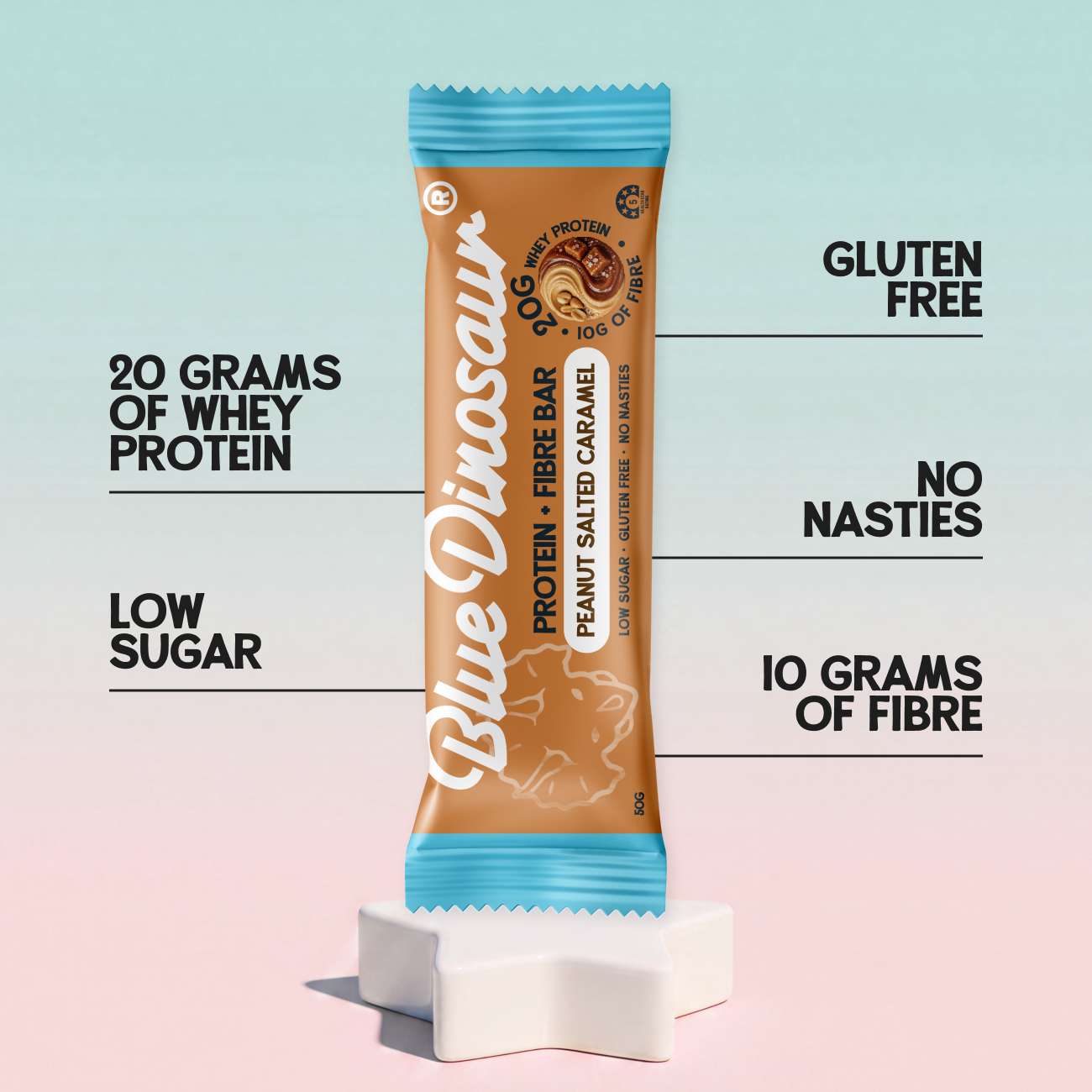 Peanut Salted Caramel Protein + Fibre Bars x 12